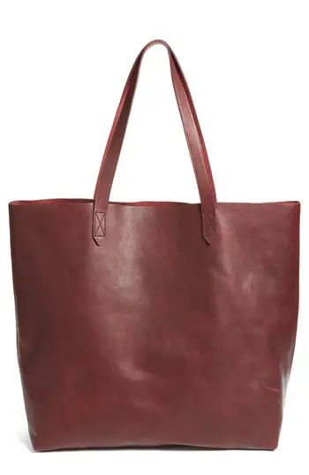 Madewell 'Transport' Leather Tote - Burgundy | Nordstrom
