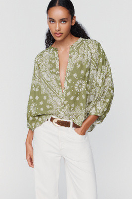Sidney 100% Cotton Batwing Blouse | Anthropologie (US)