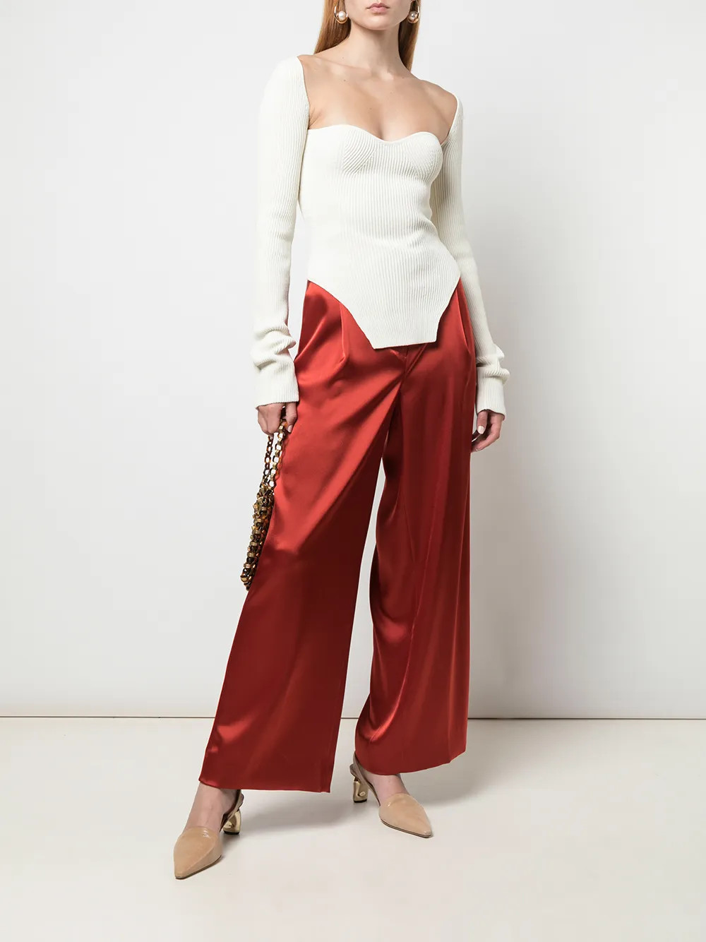 KHAITE Maddy Bustier Ribbed Top - Farfetch | Farfetch Global