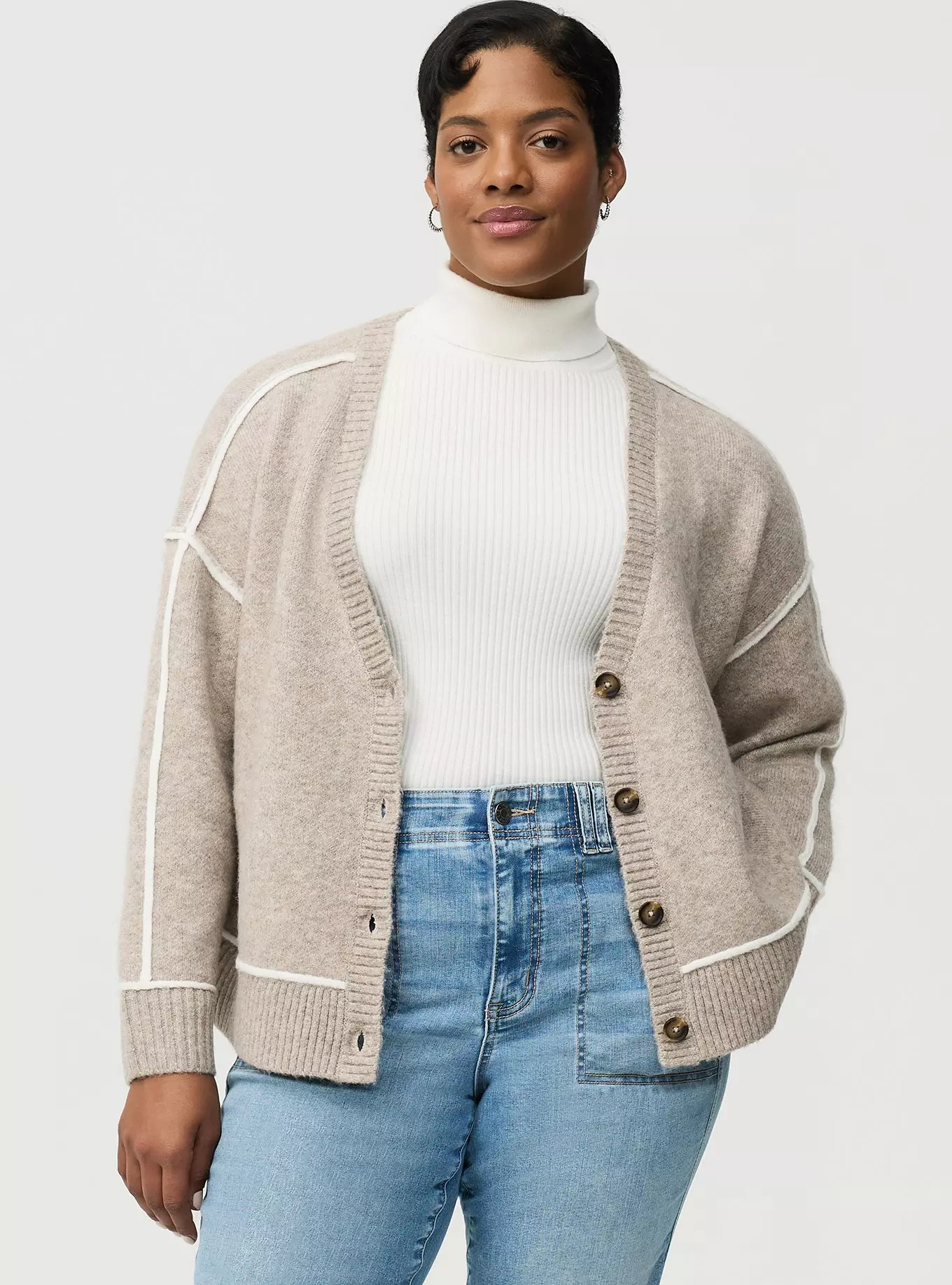 Vegan Cashmere V-Neck Cardigan | Torrid (US & Canada)