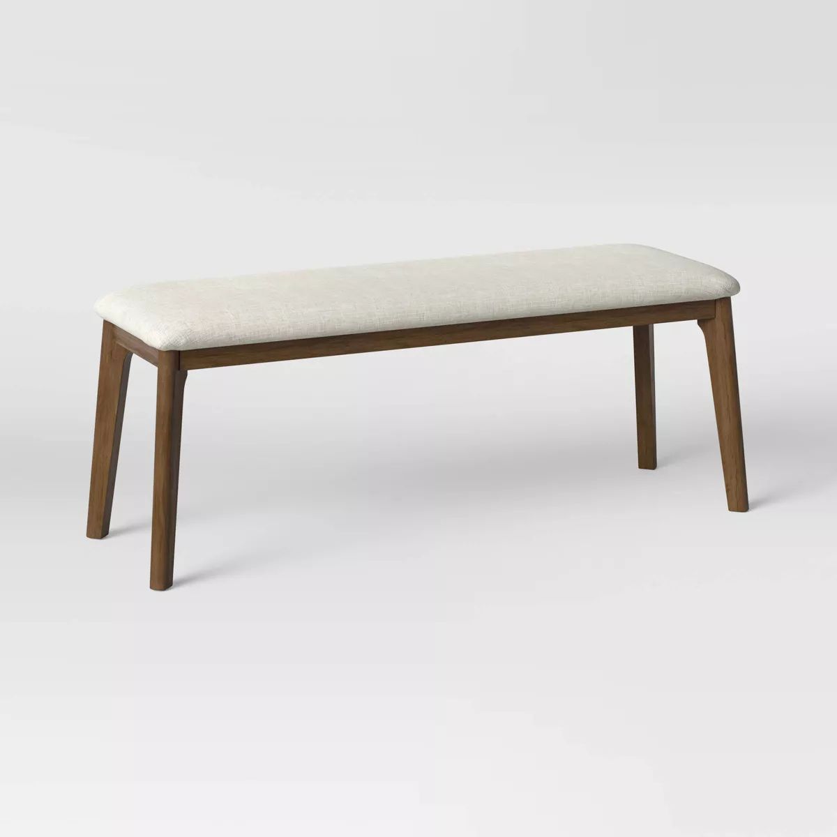 Astrid Mid-Century Dining Bench with Upholstered Seat Walnut - Threshold™ | Target