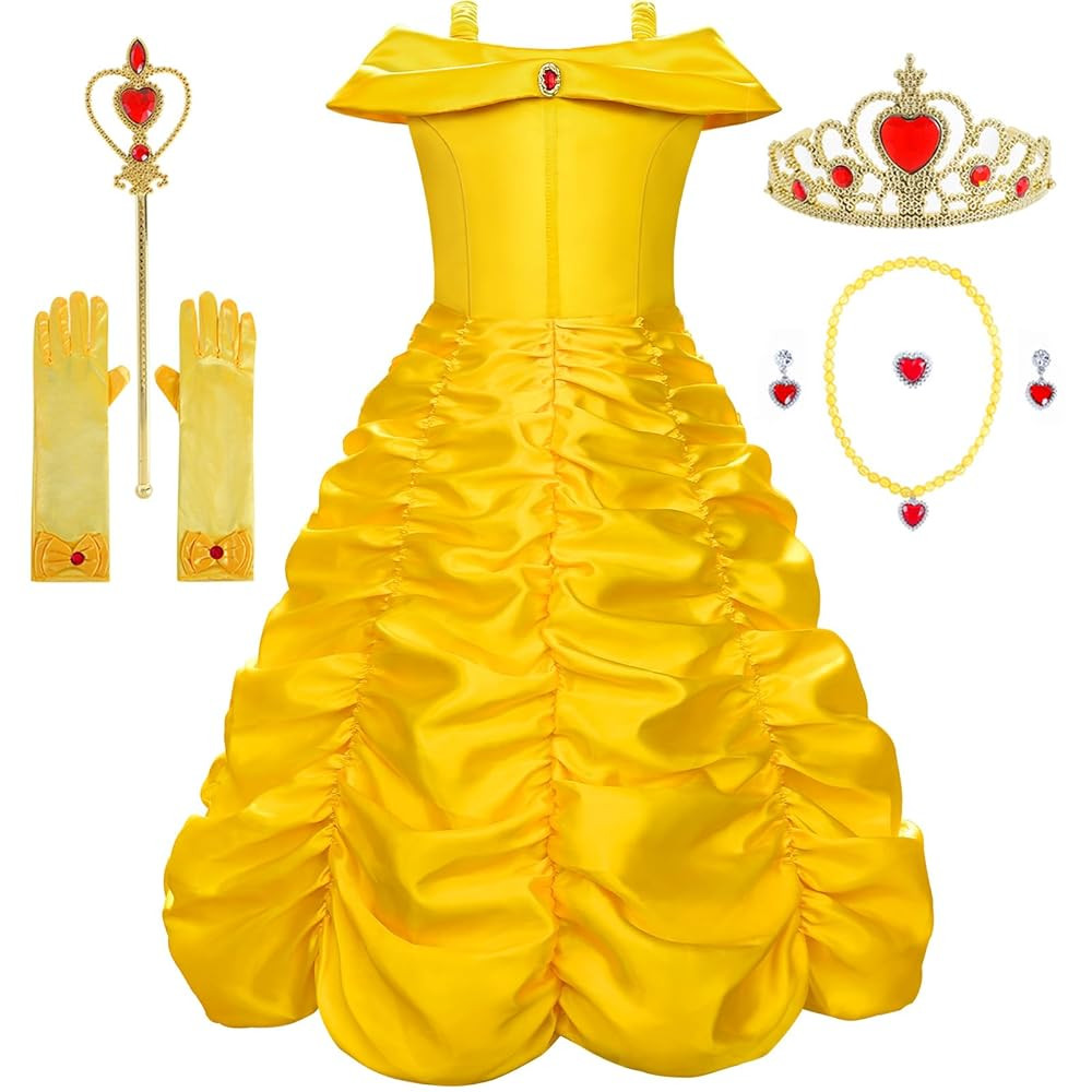 Amazon.com: knemmy Princess Costume Dresses for Girls Costumes Halloween Cosplay Birthday Outfit ... | Amazon (US)