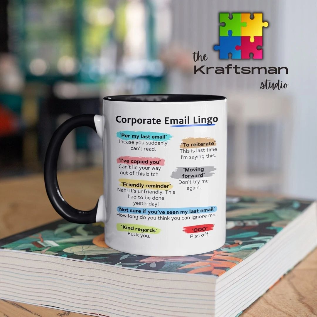 Corporate Email Lingo Mug per My Last Email Unique Office - Etsy | Etsy (US)