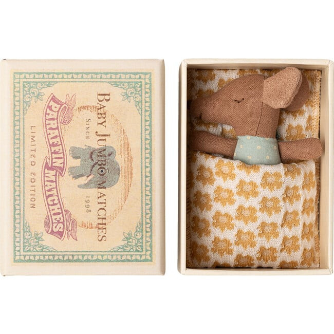 Sleepy wakey baby mouse in matchbox - Blue - Kids Toys | Maileg from Maisonette | Maisonette