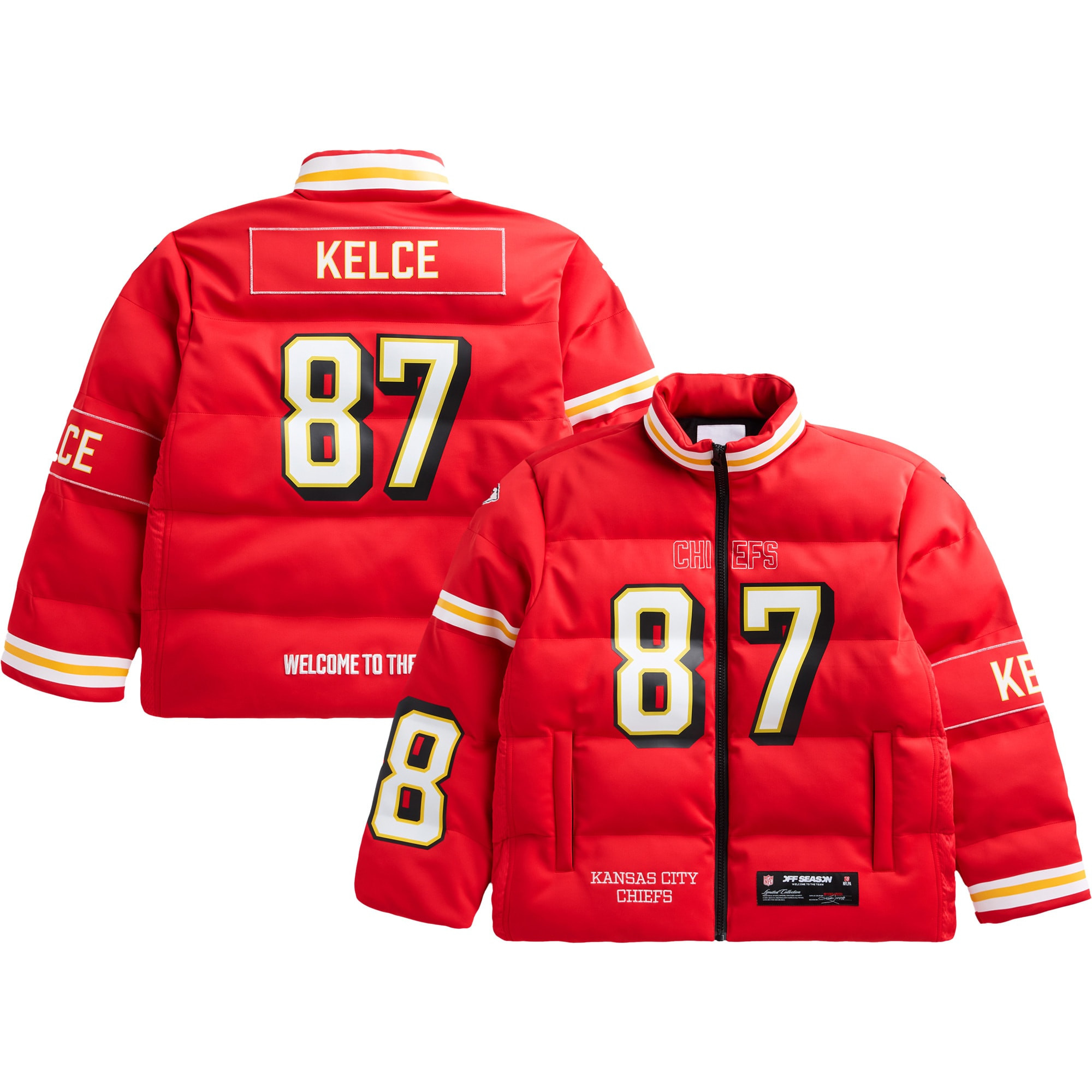 Travis Kelce Kansas City Chiefs Unisex Off Season x NFL Player Puffer Jacket - Red | Fanatics