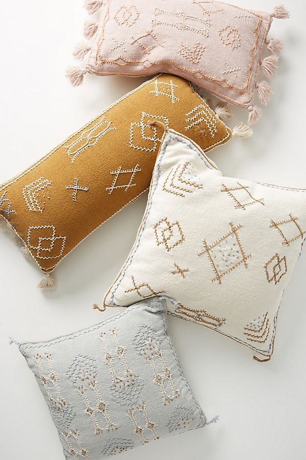 Joanna Gaines for Anthropologie Embroidered Sadie Pillow | Anthropologie (US)