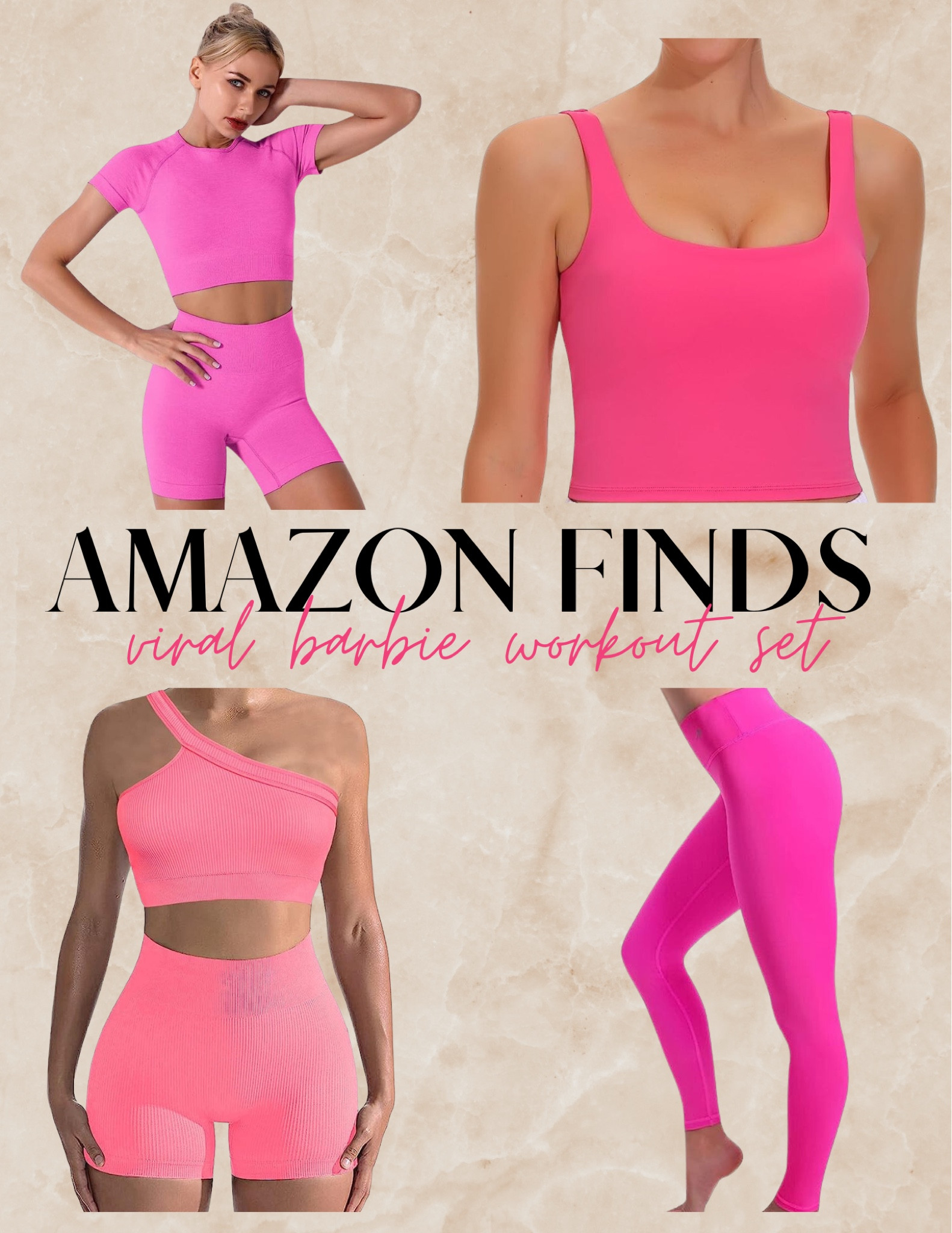 Hot pink workout set