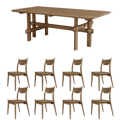 Solid wood ash unique dining table set | Wayfair North America
