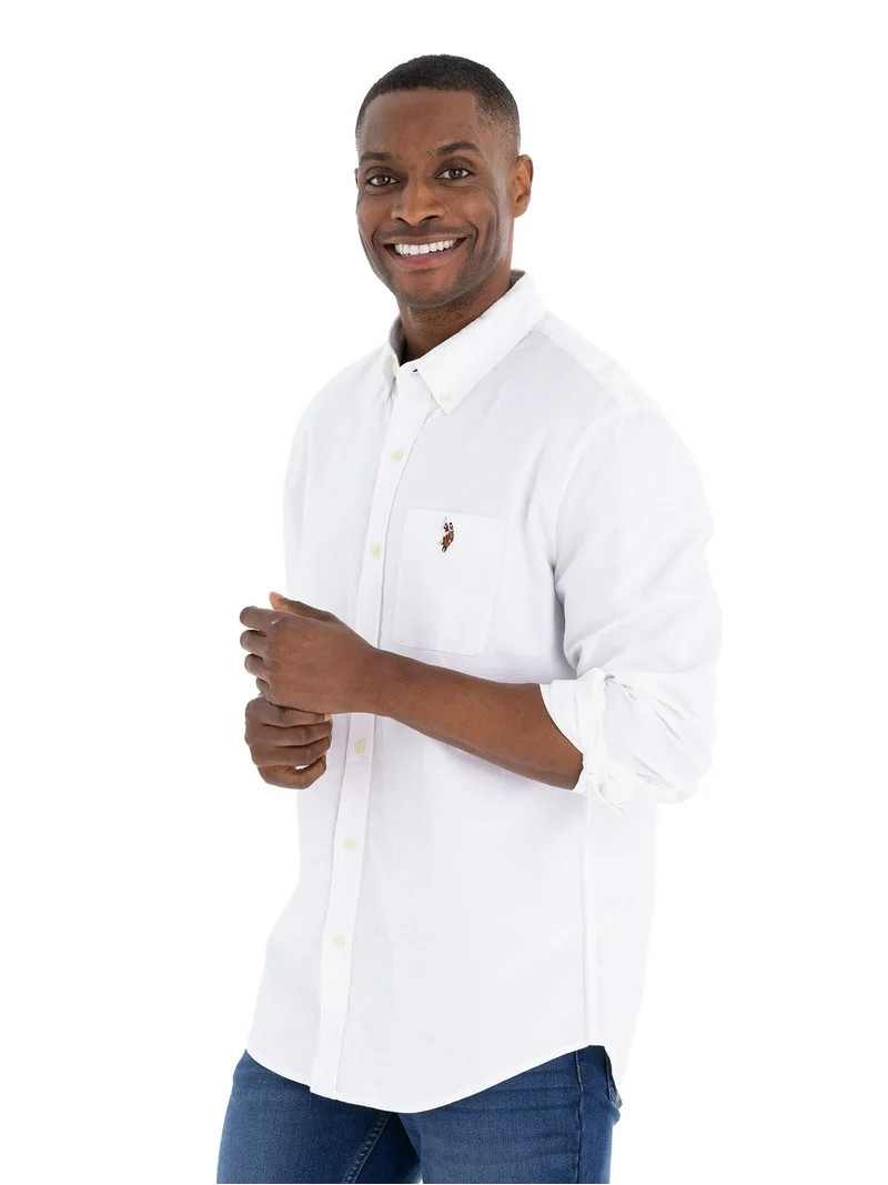 U.S. Polo Assn. Men's Long Sleeve Buttondown Shirt | Walmart (US)