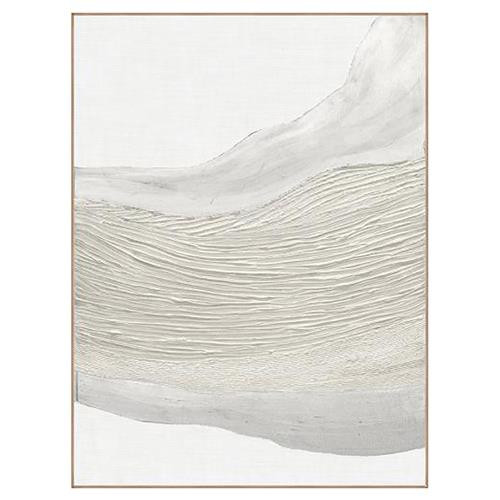 Rhythm of Water II Coastal Beach Ivory Abtract Painting | Kathy Kuo Home