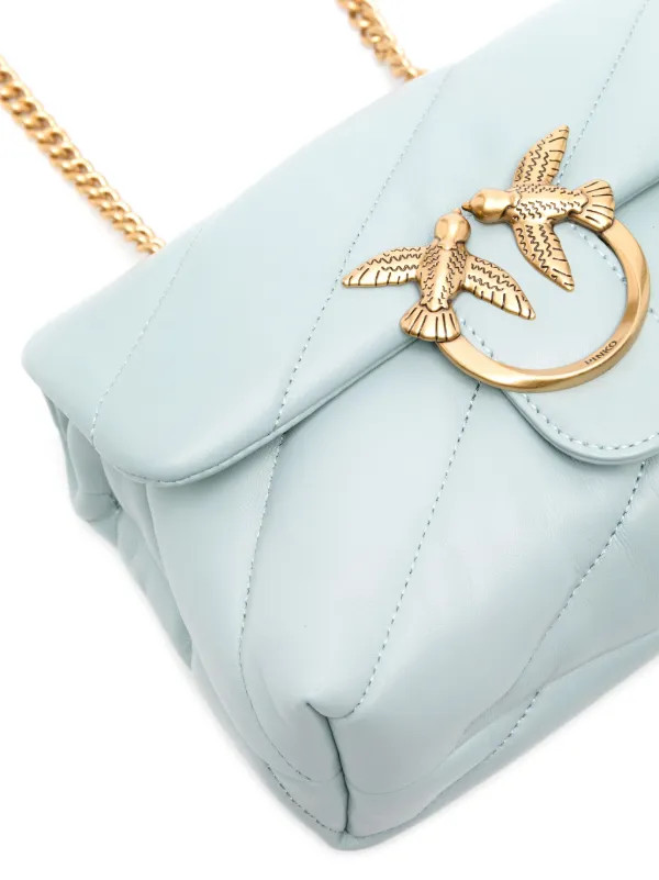 PINKO Mini Love Quilted Shoulder Bag | Blue | FARFETCH | Farfetch Global