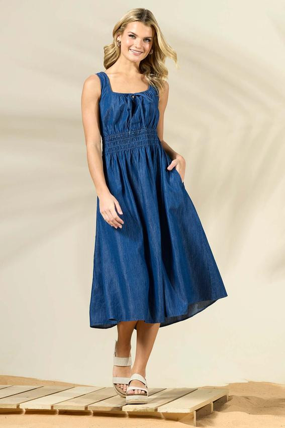 Smocked Chambray Dress | Cato Fashions