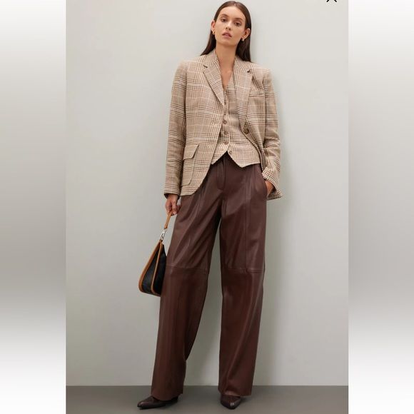 Veda brown leather trousers | Poshmark