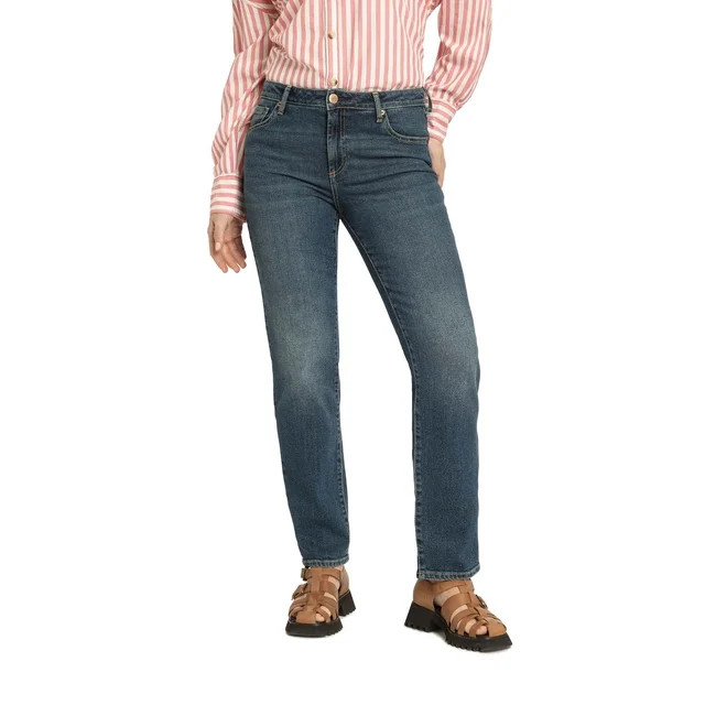 Jordache Women's High Rise Straight Leg Jeans | Walmart (US)