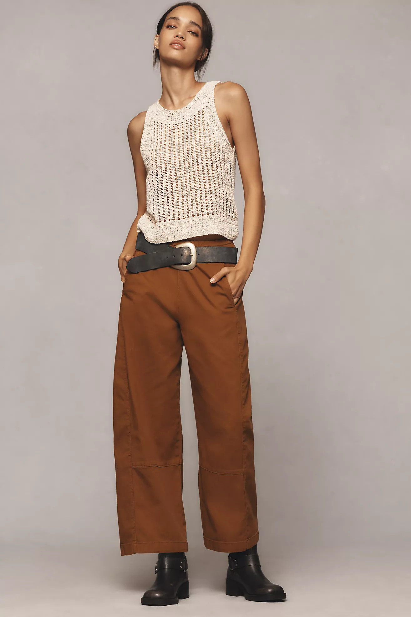 The Izzie Relaxed Pull-On Barrel Pants by Pilcro | Anthropologie (US)