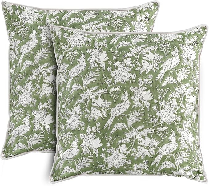 CPC Throw Pillow Covers for Couch, 20x20 Decorative Couch Pillows for Living Room, 100% Cotton Bo... | Amazon (US)