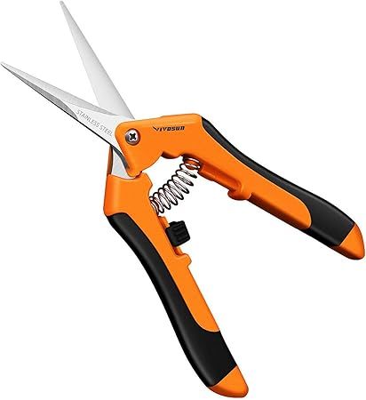VIVOSUN 6.5 Inch Gardening Scissors Hand Pruner Pruning Shear with Straight Stainless Steel Blade... | Amazon (US)