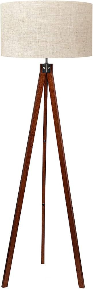 LEPOWER Wood Tripod Floor Lamp, Mid Century Standing Lamp, Modern Design Studying Light for Livin... | Amazon (US)