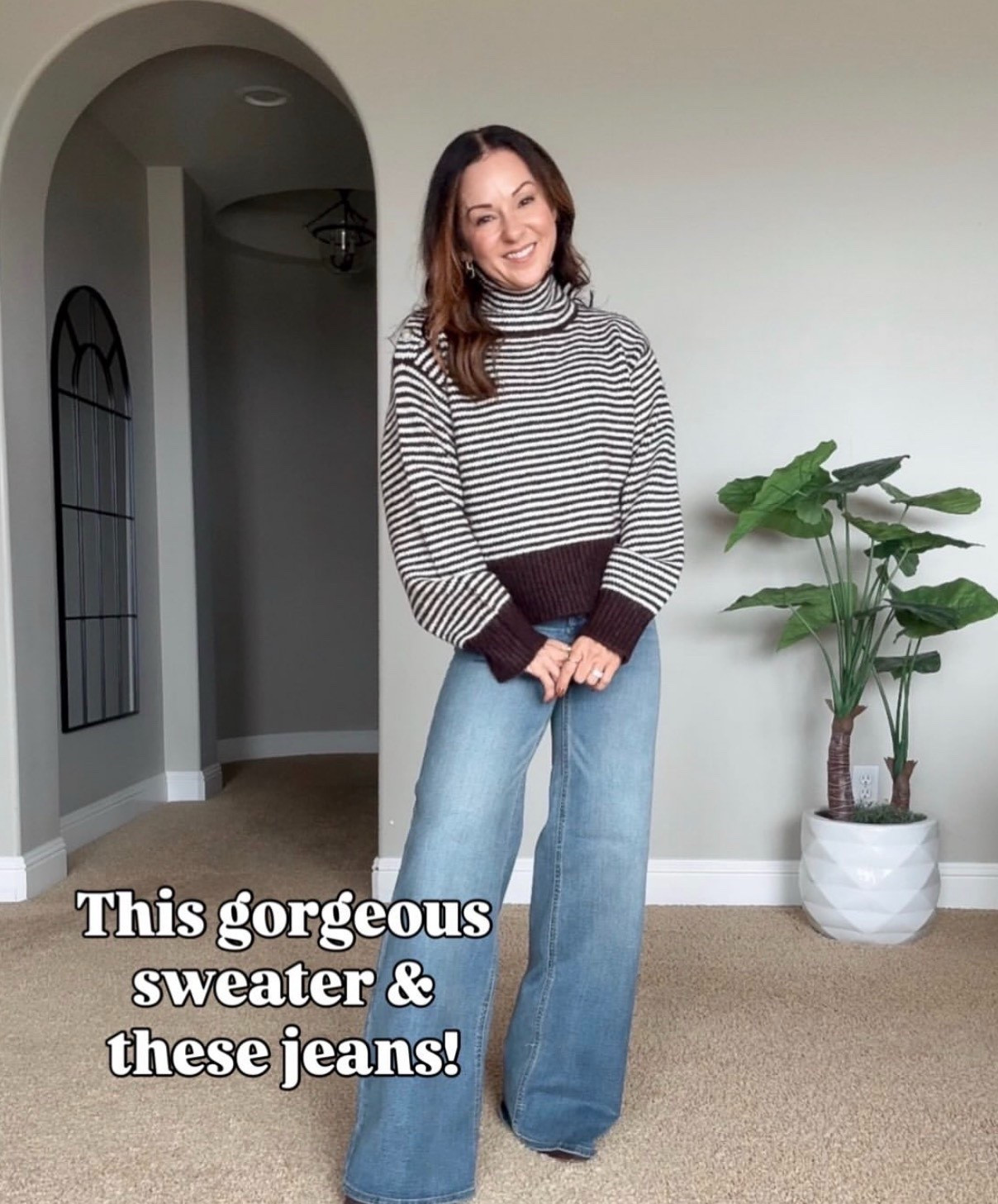 Fall and winter outfit for everyday wear
Reference on 5’1”, 109 LBS Winter sweaters, fall sweaters, casual outfit inspo, wide leg jeans, everydayholly 

#LTKootd #LTKFindsUnder100 #LTKSeasonal