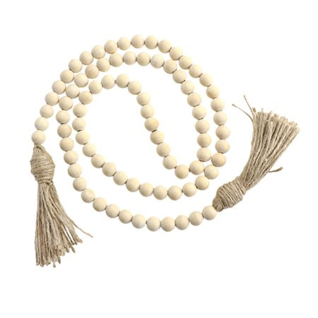 Yageerya 1pc Delicate Wood Bead Tassel Pendant Simple Home Decorative Beads Ornament | Walmart (US)