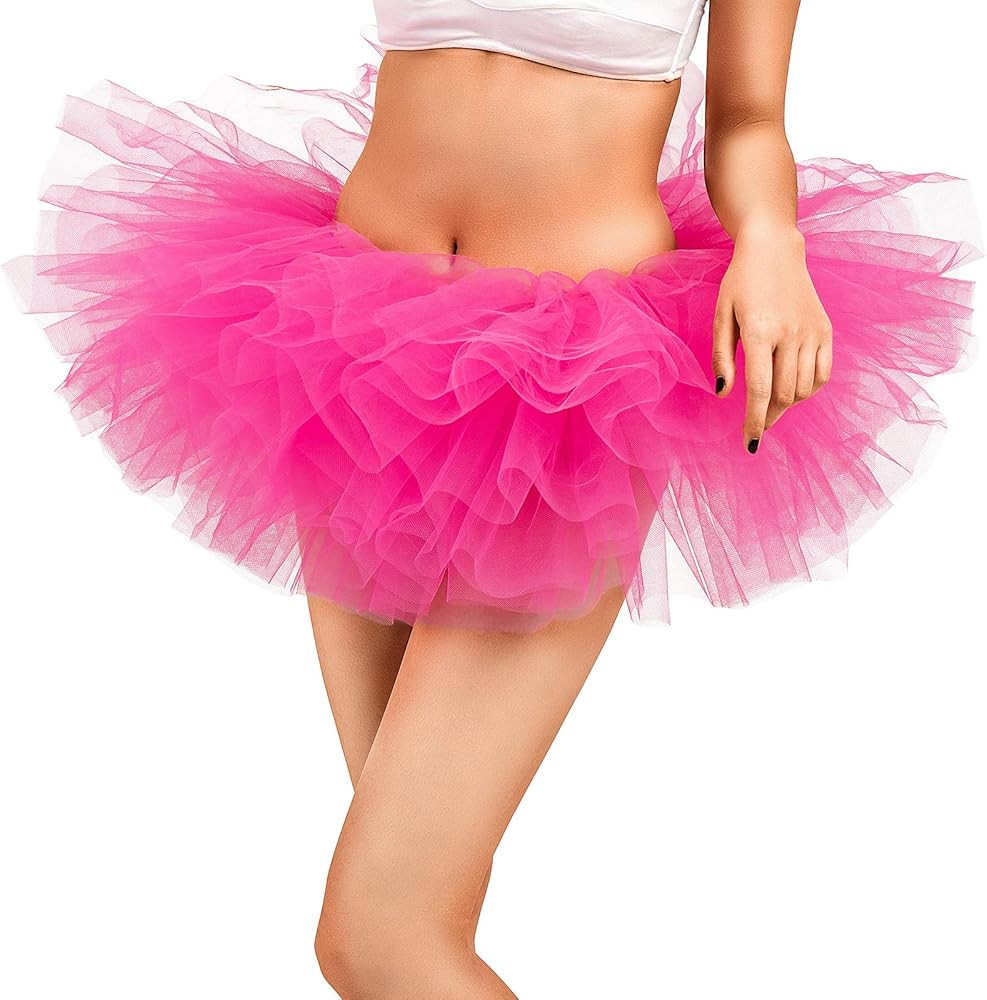 Adult Tutu Skirt, Tulle Tutus for Women, Teens Ballet Skirts Classic 5 Layers | Amazon (US)
