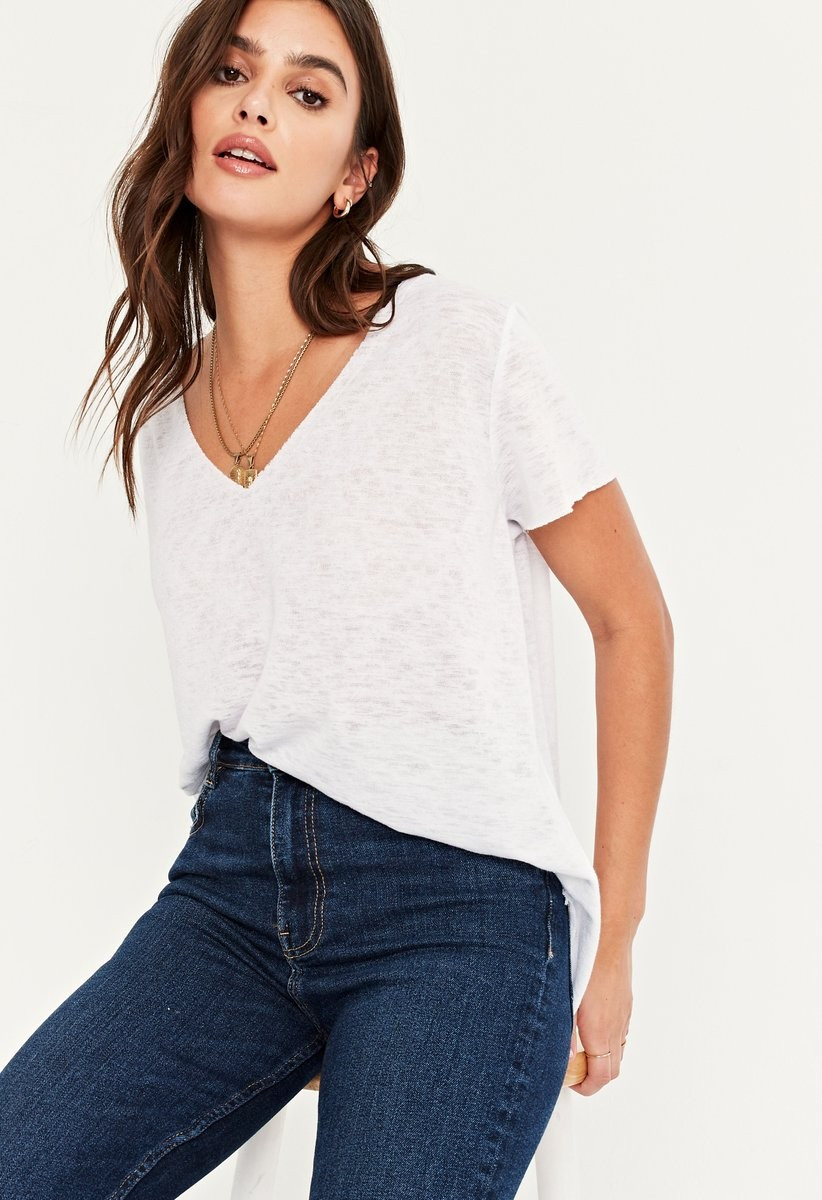 The Original Textured V - White | Project Social T