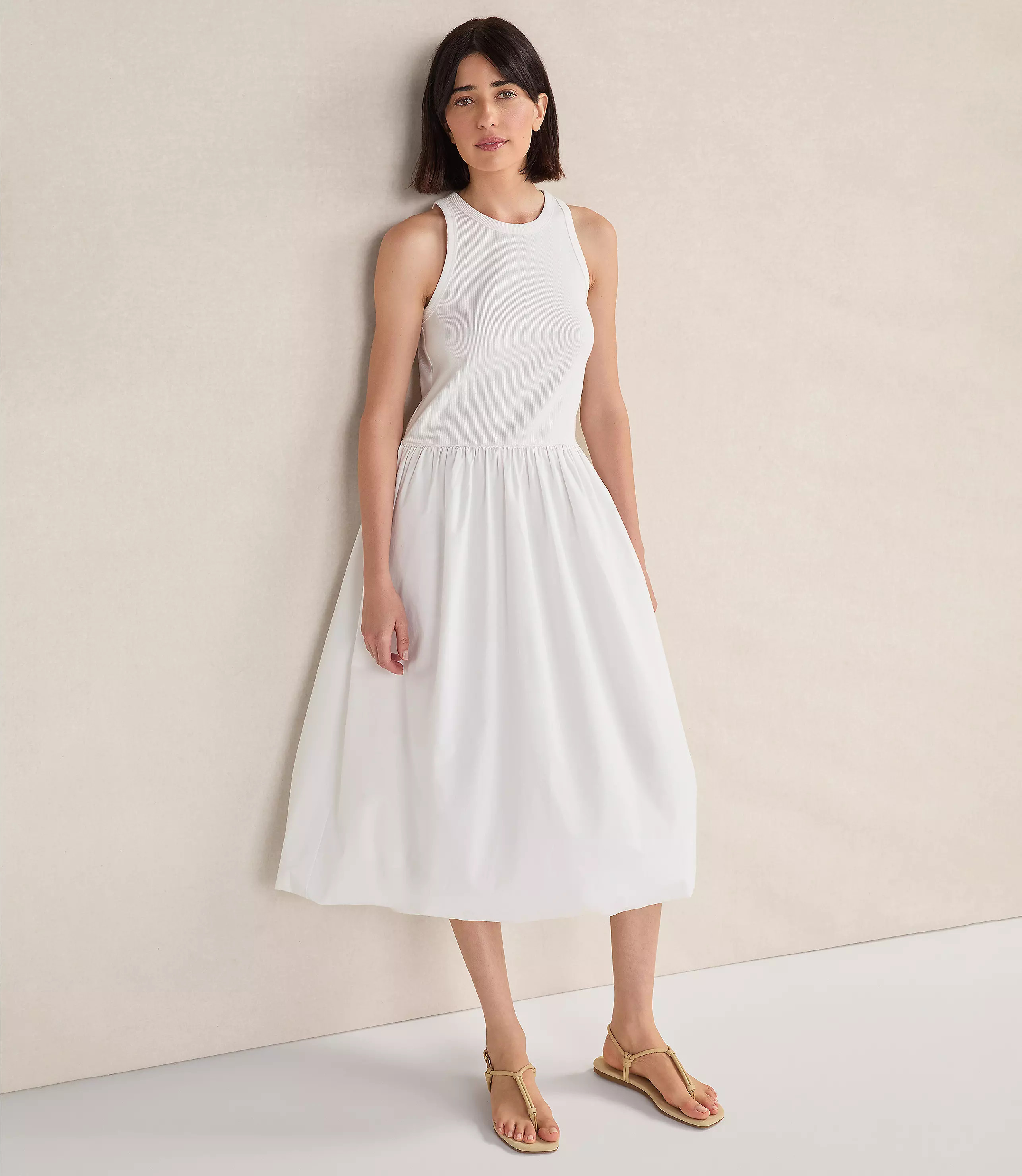 Haven Well Within Organic Cotton Drop Waist Bubble Dress | LOFT