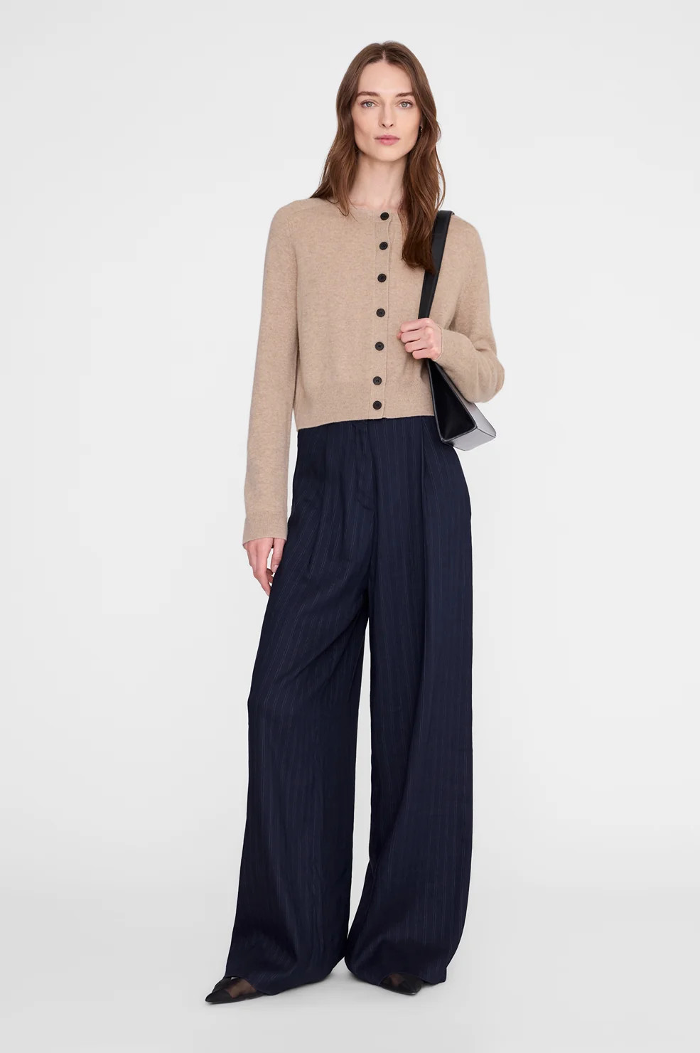 Joye Cardigan - Stone Melange | Anine Bing