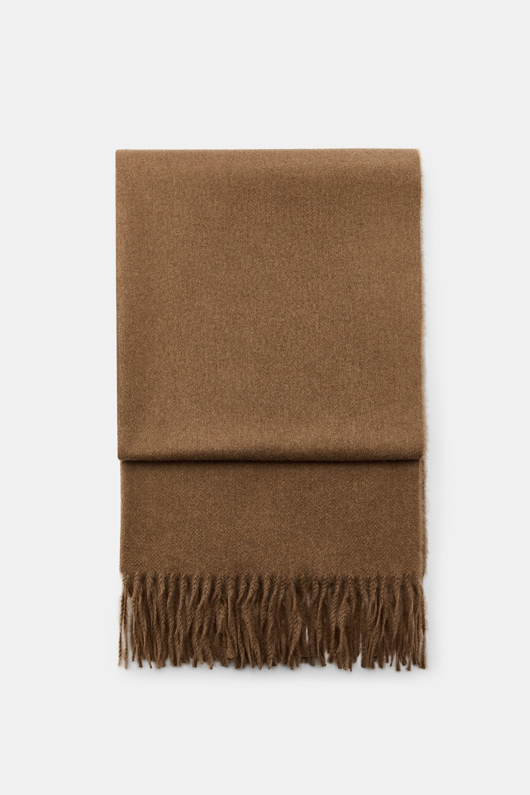 PLAIN SCARF WITH FRINGE | Zara US