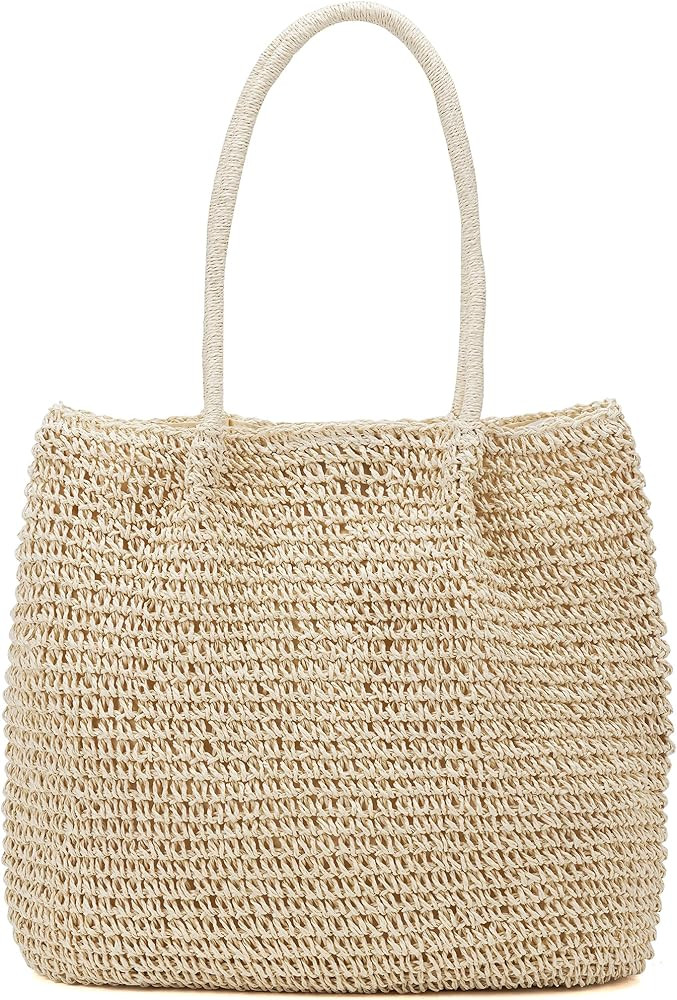 Straw Beach Bag The Tote Bag for Women Weekender Bags Beach Shoulder Extra Large Beach Raffia Bag... | Amazon (US)