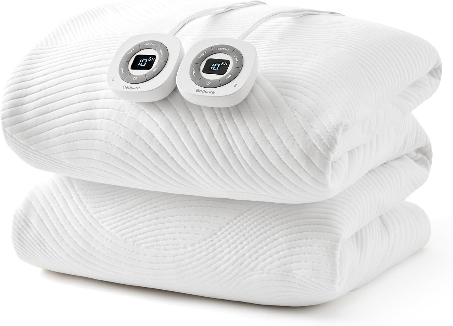 Bedsure Heated Mattress Pad Queen, 350G Air Fabric Thick Comfort Bed Warmer | Amazon (US)