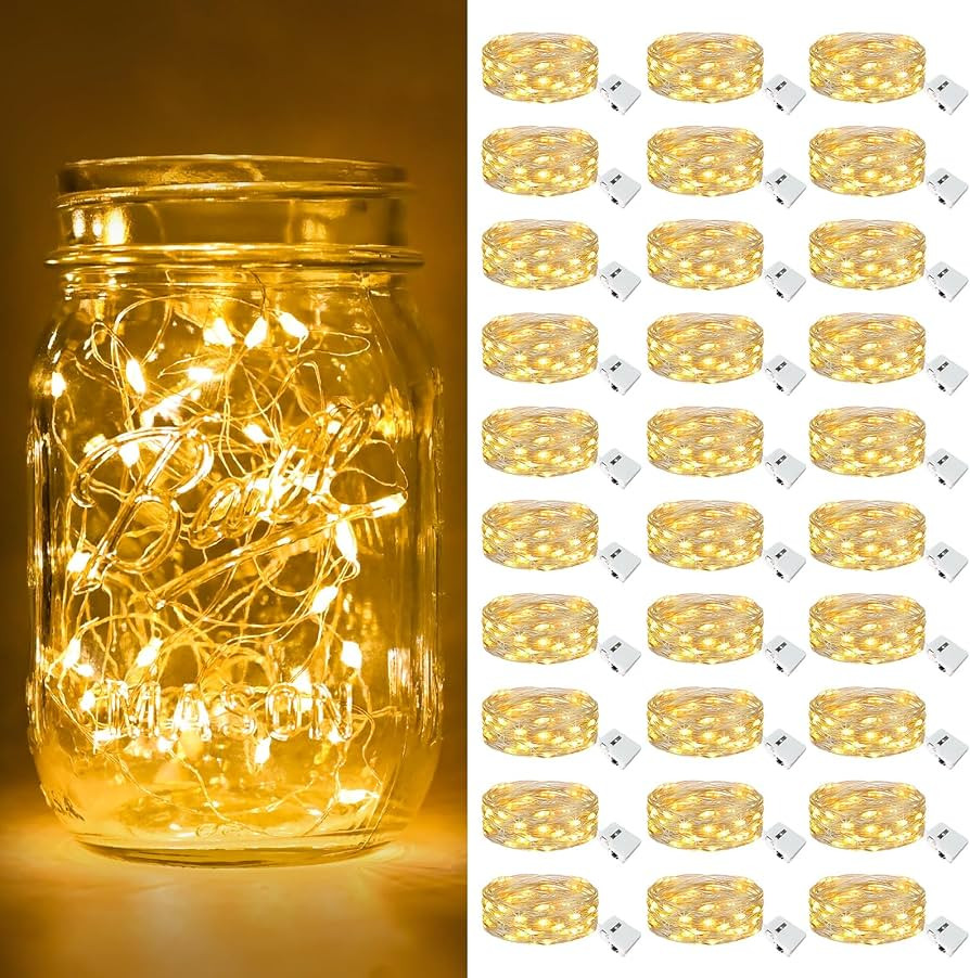 btfarm 30 Pack Fairy Lights Battery Operated [3 Modes], 7ft 20 Led Twinkle Lights String Lights W... | Amazon (US)