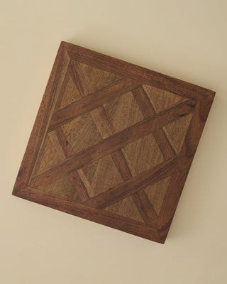 Lattice Two-Tone Wood Trivet | Magnolia