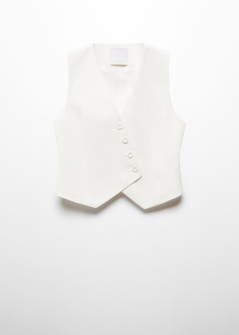 Waistcoat suit cross buttons -  Women | Mango United Kingdom | MANGO (UK)
