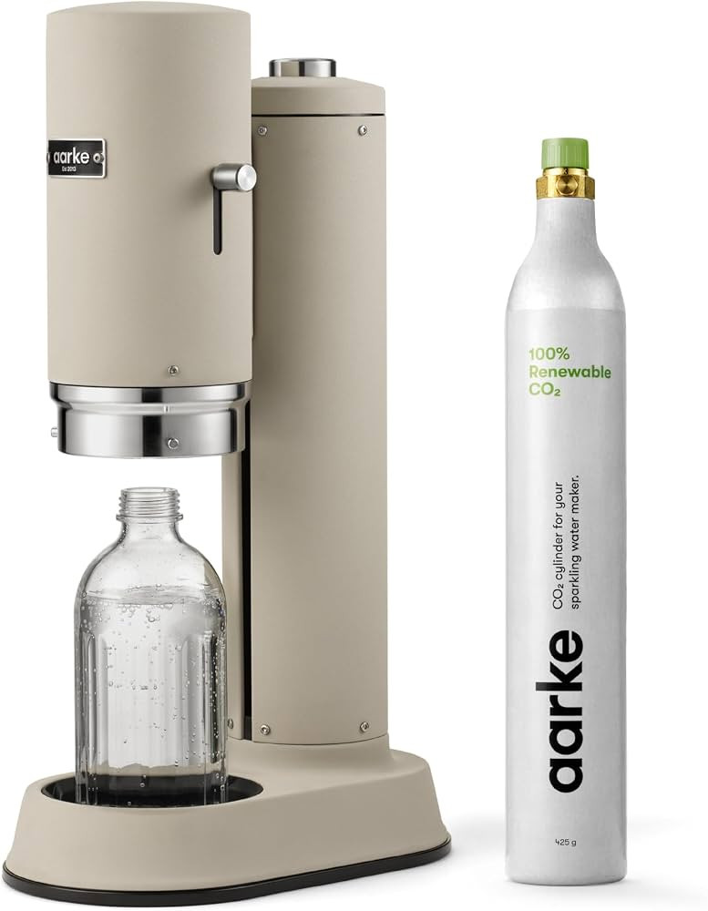 aarke Carbonator Pro, Sparkling & Carbonation Water Machine, Stainless Steel with Glass Reusable ... | Amazon (US)
