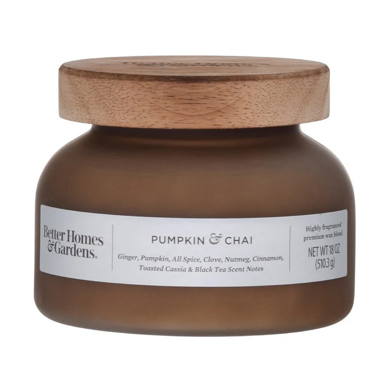 Better Homes & Gardens Pumpkin & Chai 18oz Scented 2-wick Candle | Walmart (US)