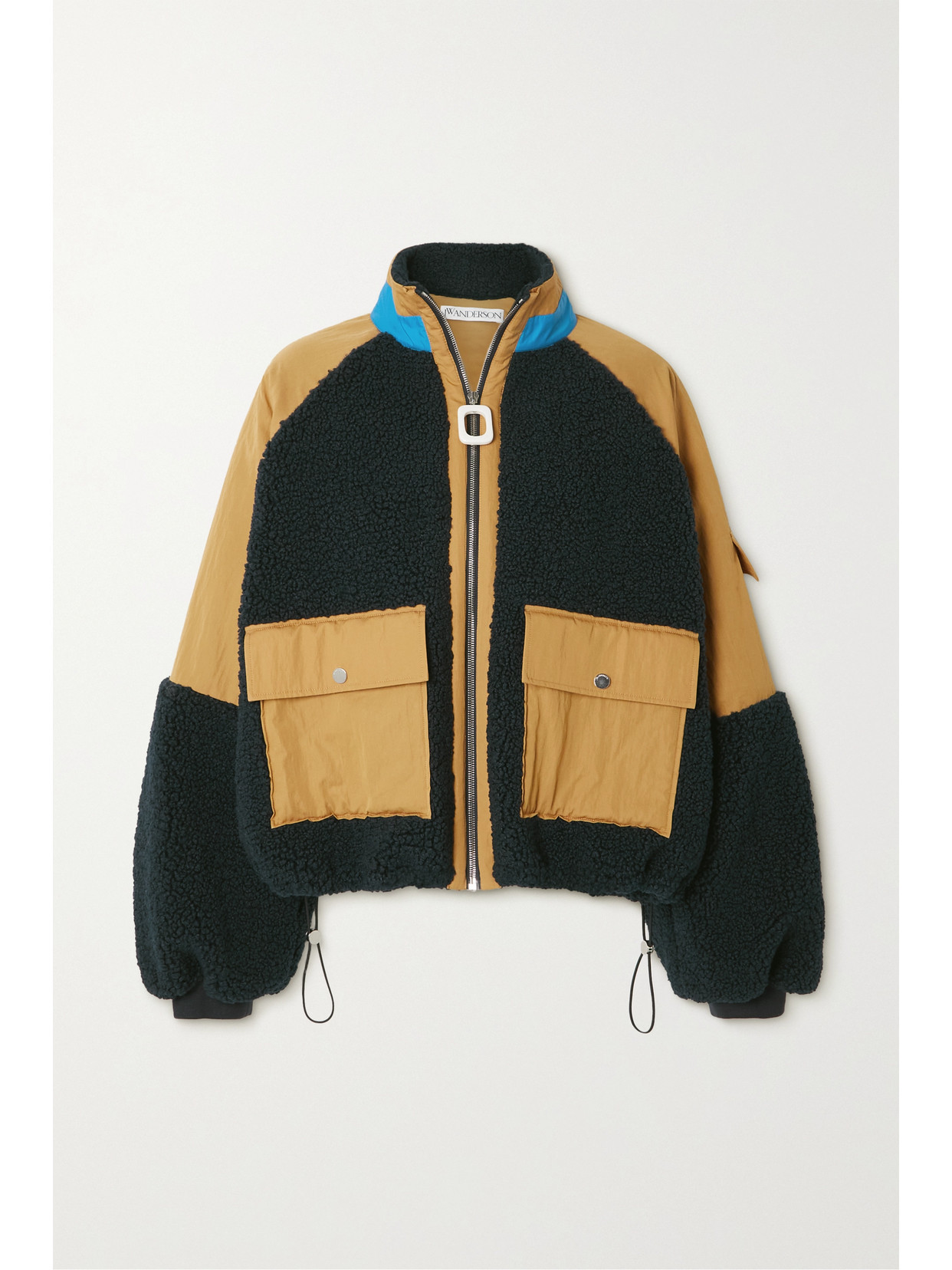 JW Anderson - Twill And Fleece Bomber Jacket - Blue | NET-A-PORTER (US)