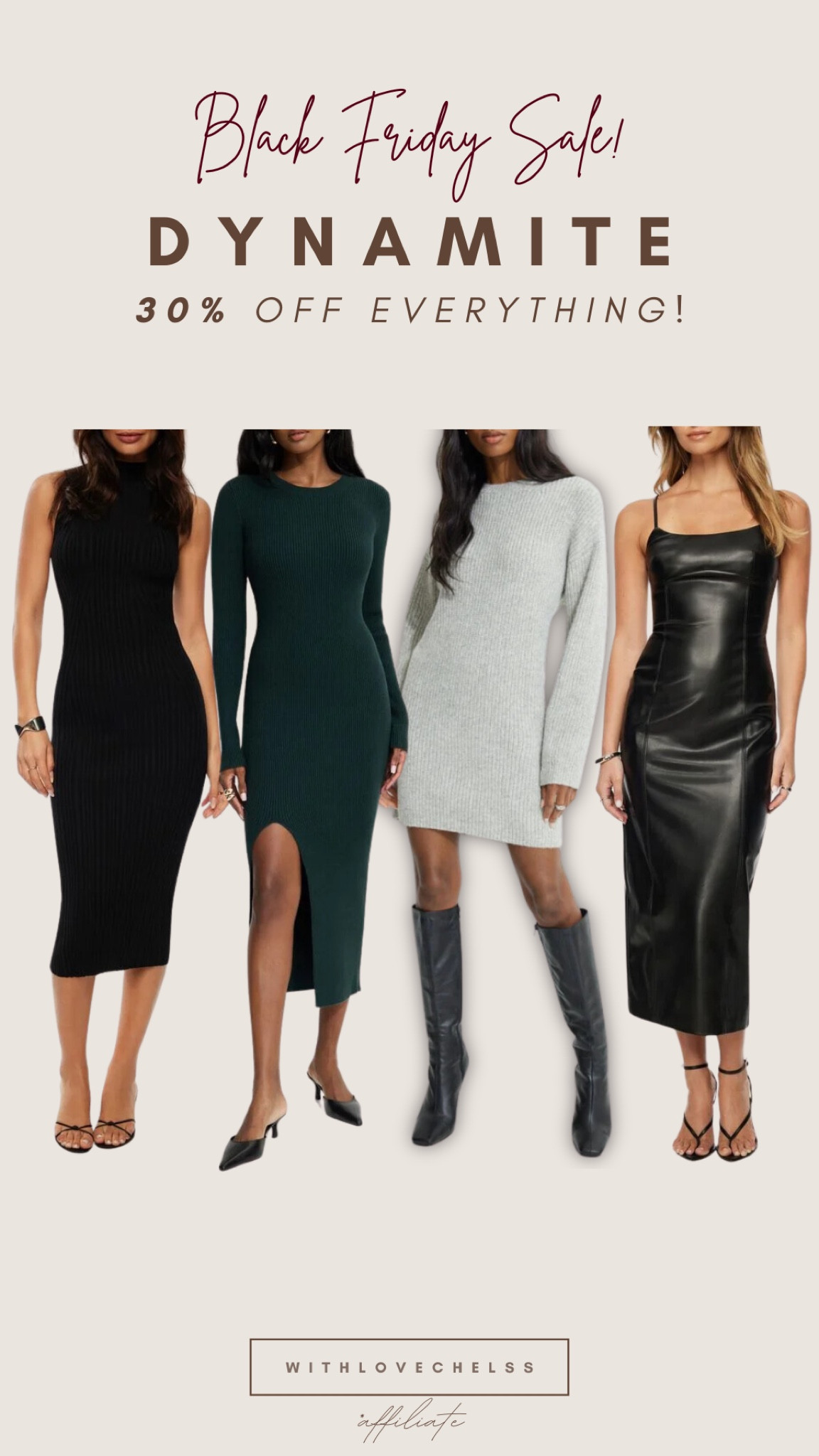 Dynamite Black Friday sale!
30% off everything!

#LTKCyberWeek

#LTKcanada #LTKsale #LTKgiftguide #LTKpartywear #LTKwinter