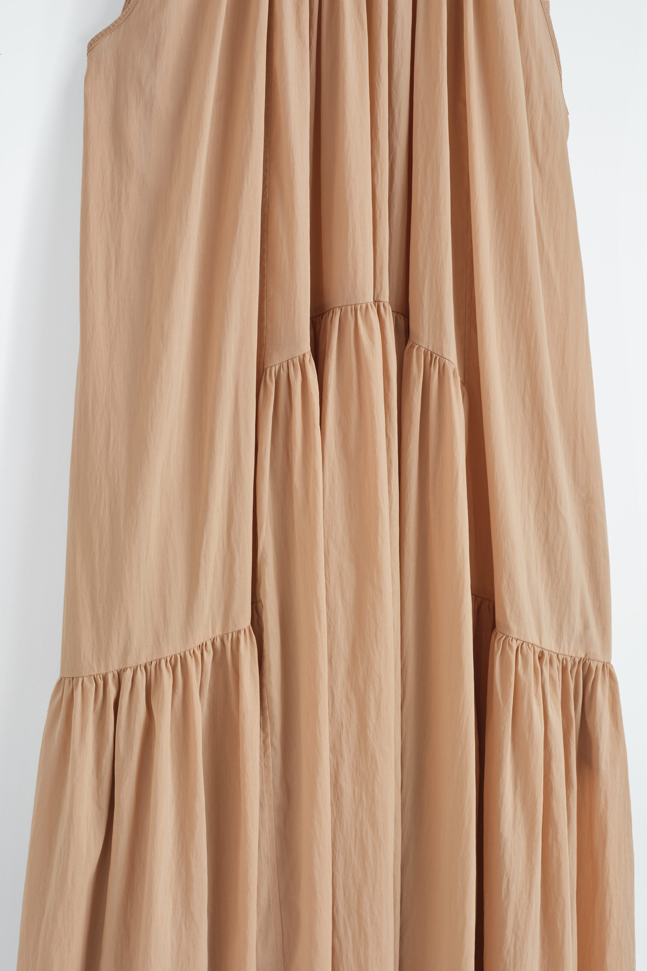 GATHERED HALTERNECK MAXI DRESS - BEIGE | COS UK