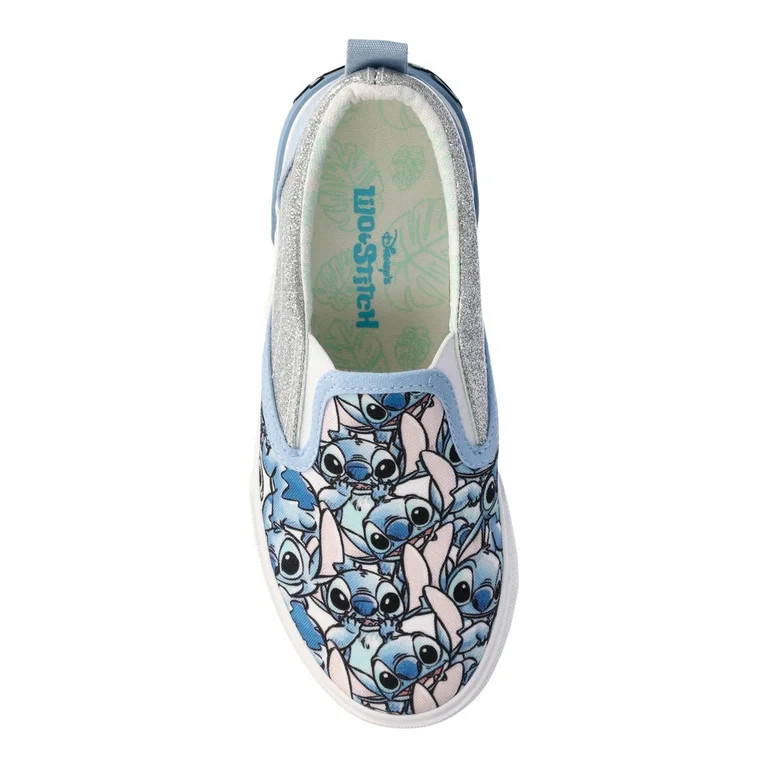 Disney Stitch Girl's Slip-On Twin Gore Sneakers | Walmart (US)