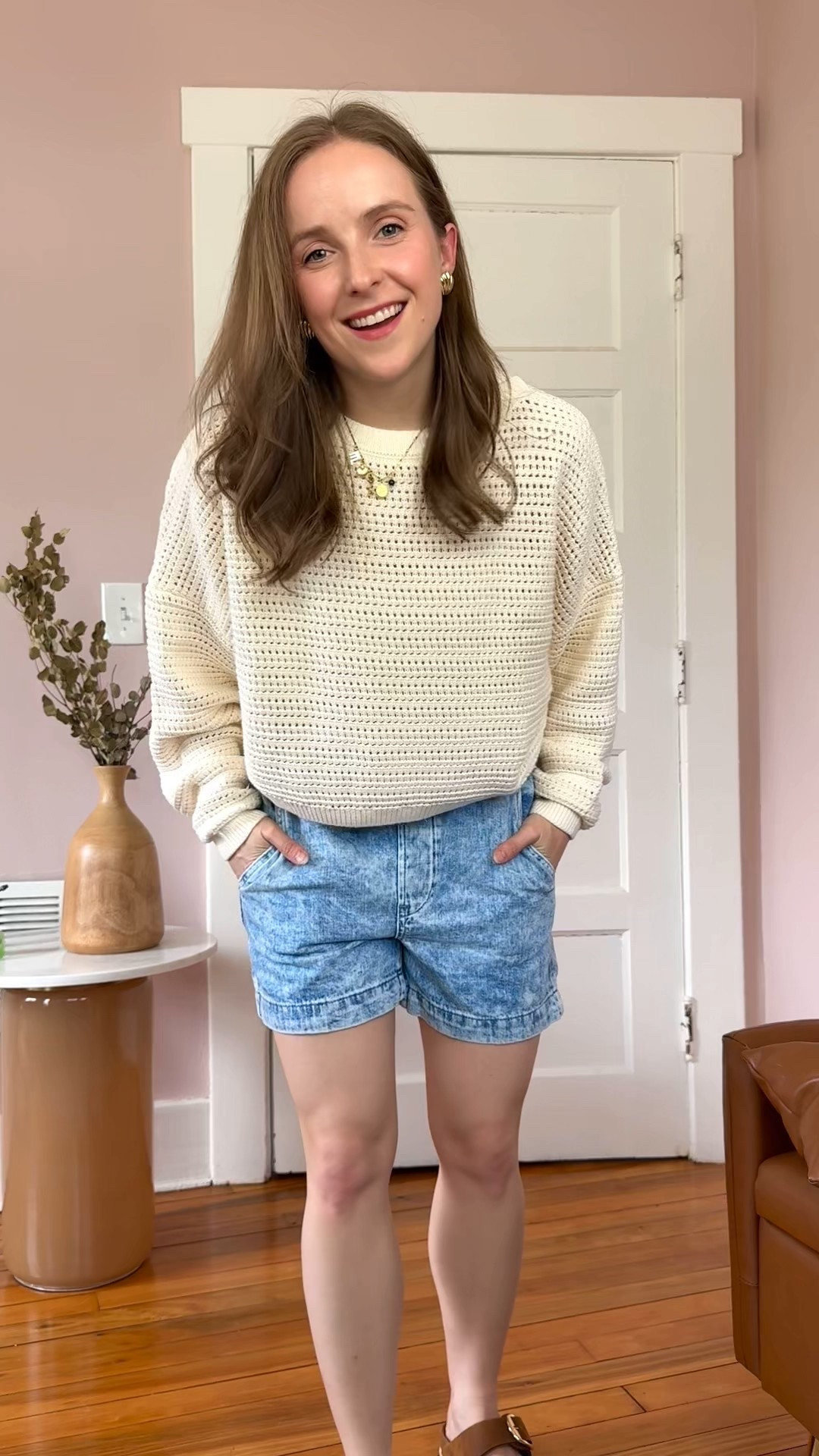 Drawstring denim shorts xs
Crochet cream summer sweater xs 
Stackable 20% off w/ code ADDON

BIRKENSTOCK look, summer casual look


#LTKSummerEdit #LTKFindsUnder50 #LTKSaleAlert