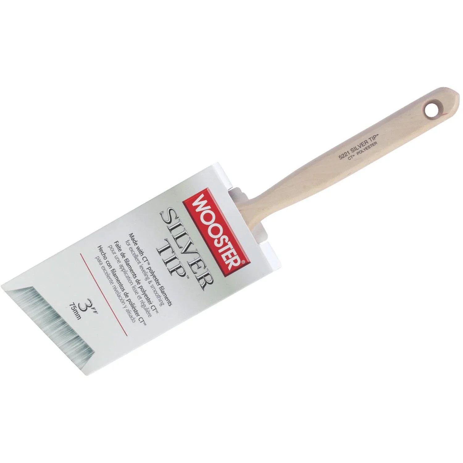 Wooster, Silver Tip, Paint Brush, Series: 5221, Angle Sash Brush Style, 3 in Brush Width - Walmar... | Walmart (US)