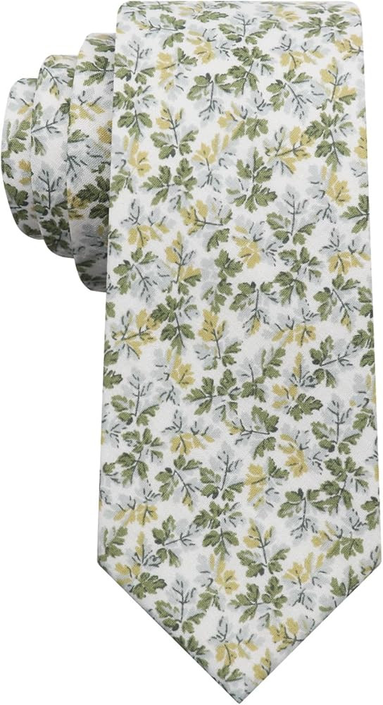 Ties for Men, Sage Green Cotton Floral Tie 2.76" Flower Printed Men's Neckties for Wedding/Grooms... | Amazon (US)