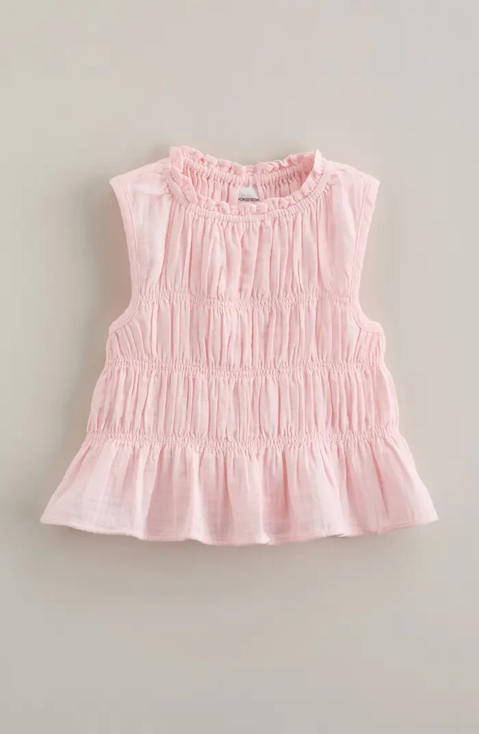 Kids' Smocked Sleeveless Cotton Top | Nordstrom