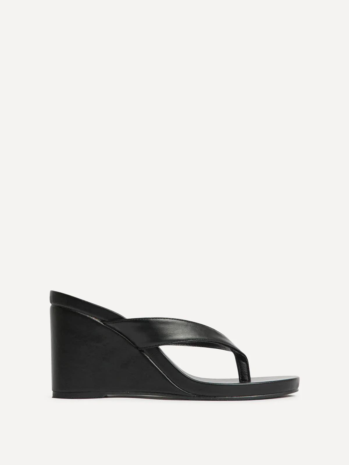 Joia Black Wedge Mules | Linzi Shoes