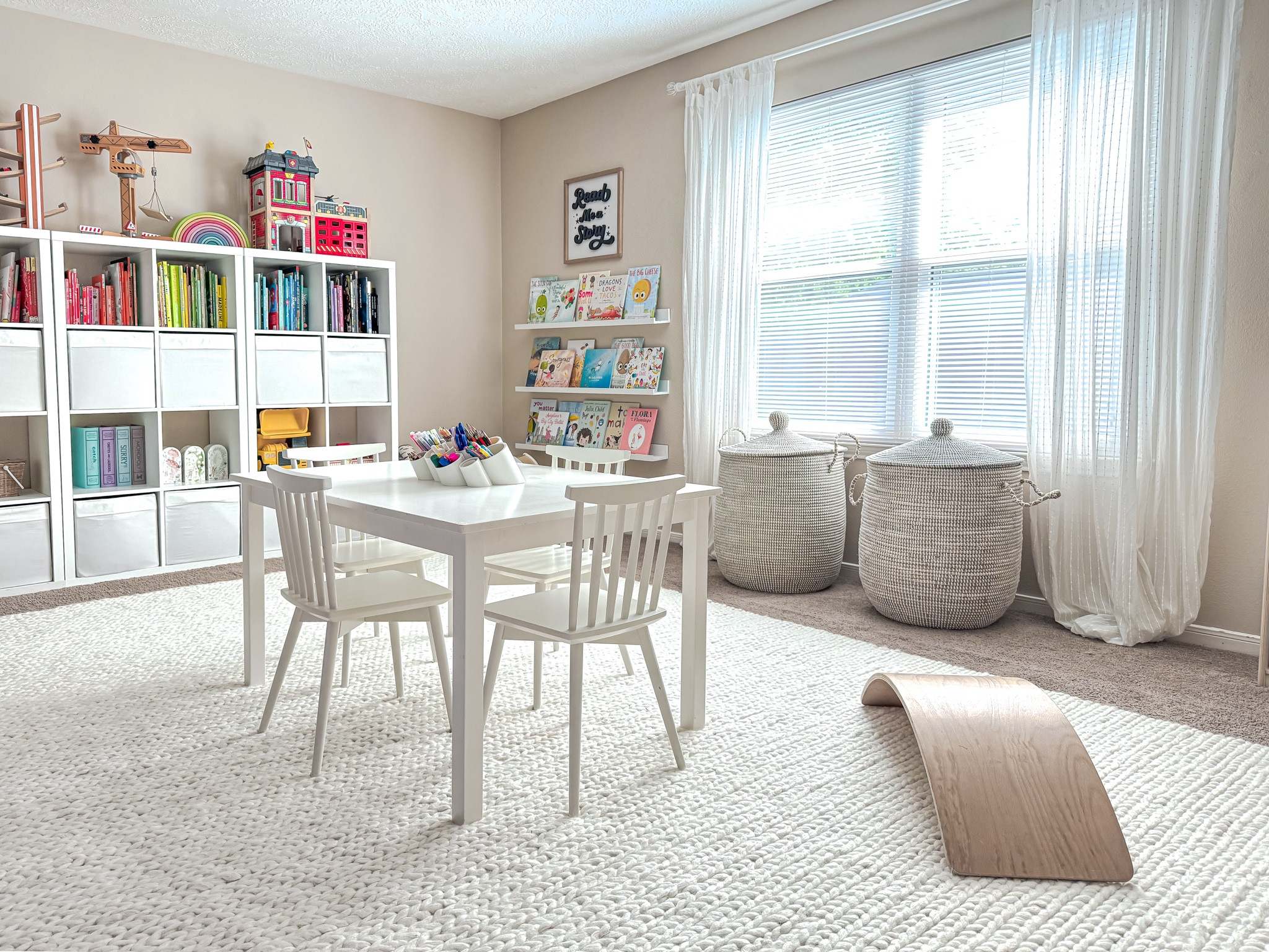 Our playroom got a new rug & some new baskets for stuffed animal storage 

#playroom #storage #serenaandlily #home #kids #toys #potterybarnkids #kidsroom #homedecor #rug #springcleaning #roomrefresh #table 

#LTKfamily #LTKhome #LTKkids