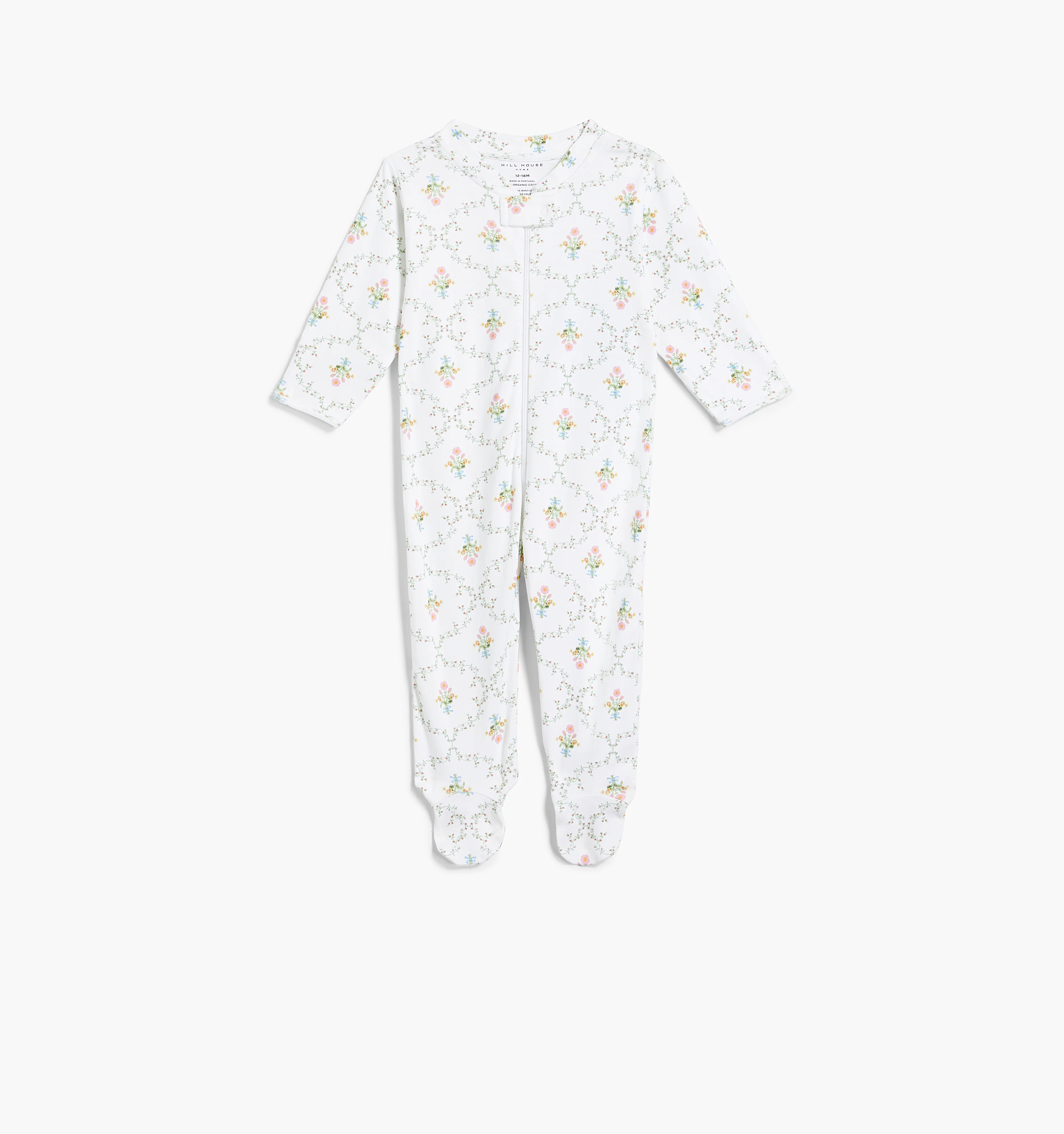 The Footie Pajama | Pastel Trellis / 0-3M | 100% Cotton | Hill House Home | Hill House Home US