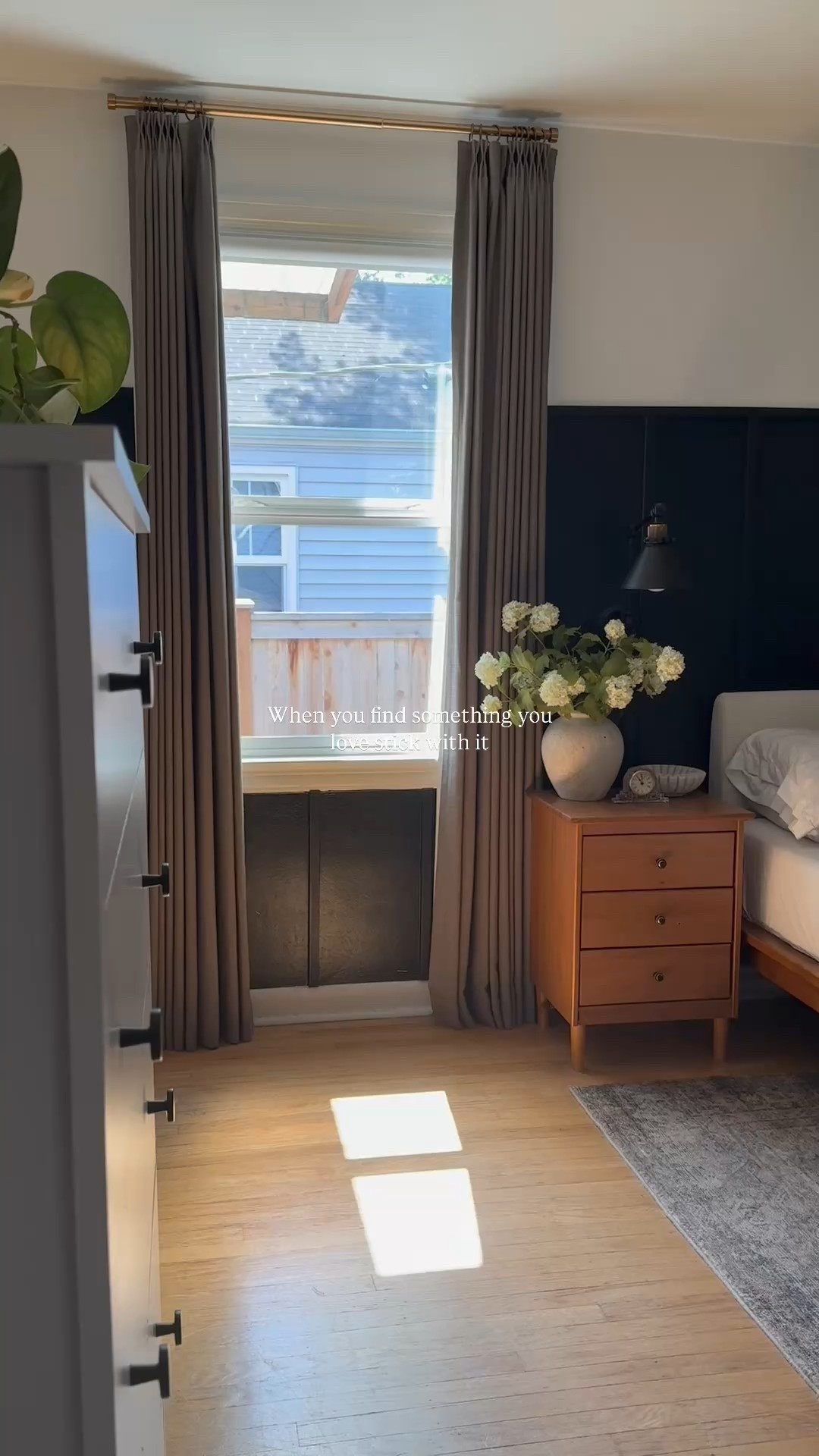 When you find something you love stick with it 🫶🏼

I loved these Homerilla curtains so much in my living room that I had to have them in my bedroom too. I absolutely love how they tie the space together. #gifted

And now through July you can use my code TLDJ13 for 13% off your next order. 

Details:
Lille Linen Collection 
Color: Sephia Ebony 
Style: French pinch pleat
Memory Trained: Yes
Blackout lining: 100%
Dimensions: 50” W x 89” L

#LTKHome #LTKSaleAlert