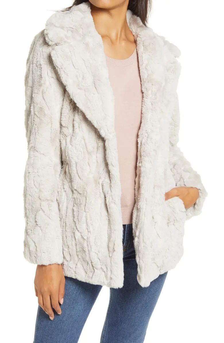 Halogen® Faux Fur Coat | Nordstrom | Nordstrom