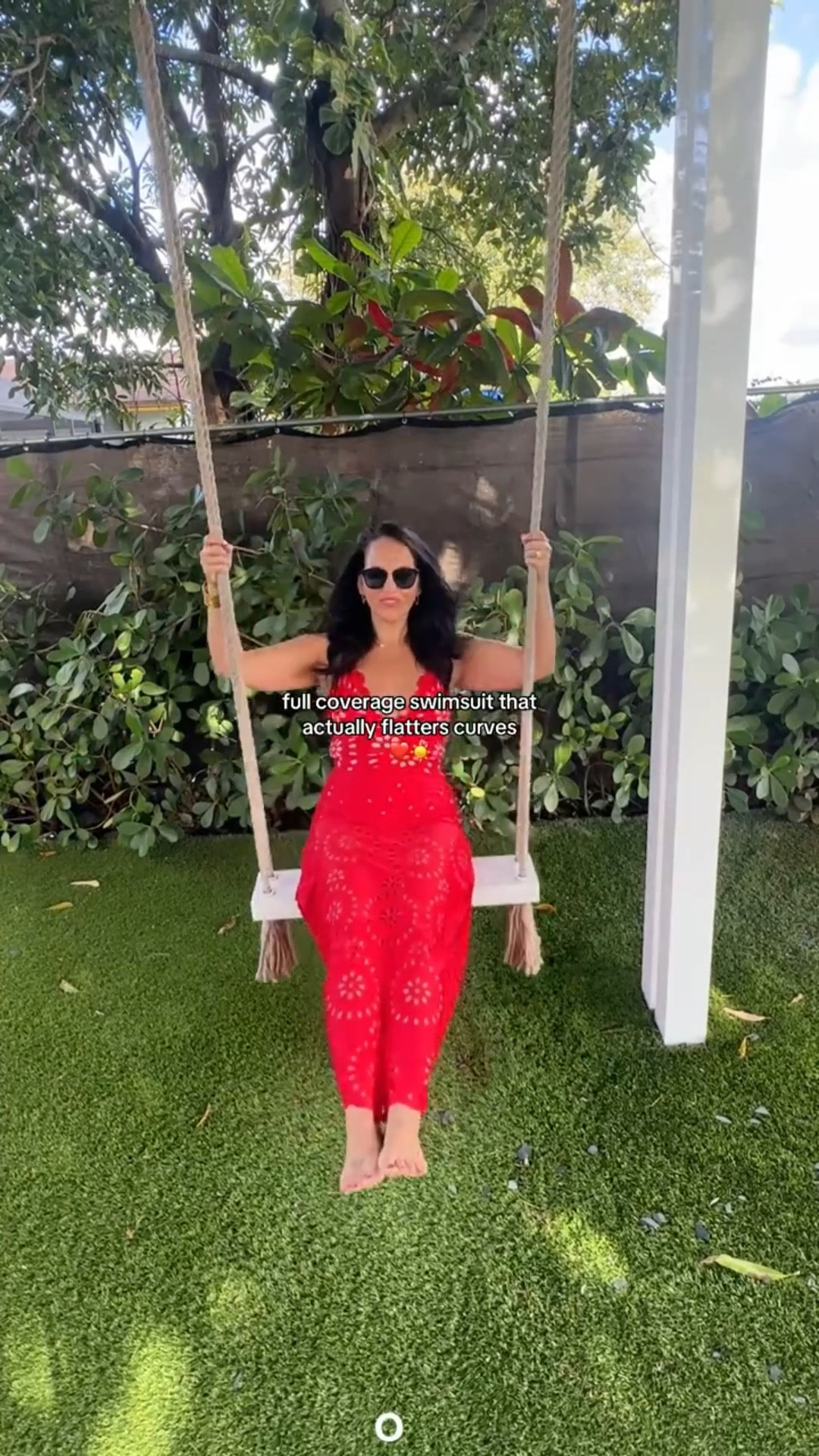 Full coverage swimsuit and coverup skirt. 

#LTKootd #LTKMidsize